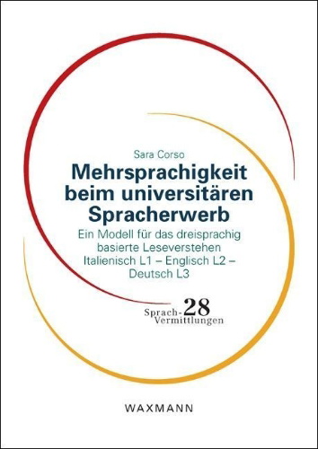 Buchcover und Innenansicht für das Buch: Mehrsprachigkeit beim universitären Spracherwerb