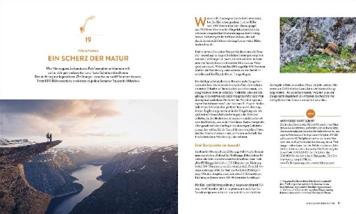 Buchcover und Innenansicht für das Buch: Wild Places Norwegen