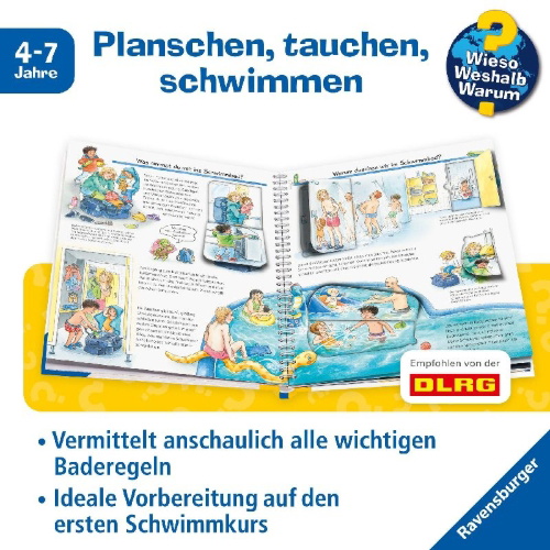 Buchcover und Innenansicht für das Buch: Wieso? Weshalb? Warum? Band 26 - Komm mit zum Schwimmen