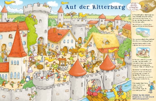 Buchcover und Innenansicht für das Buch: Mein wimmeliges Österreich-Buch