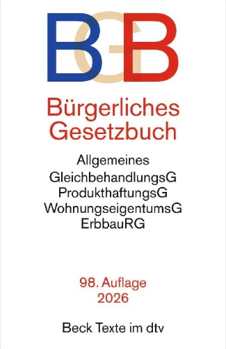 Buchcover und Innenansicht für das Buch: Bürgerliches Gesetzbuch. BGB