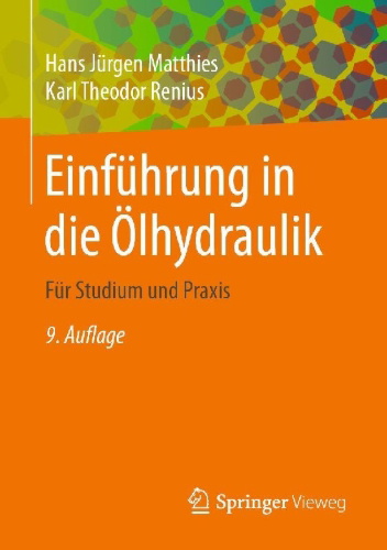 Buchcover und Innenansicht für das Buch: Einführung in die Ölhydraulik