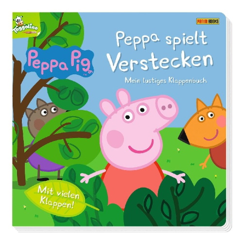 Buchcover und Innenansicht für das Buch: Peppa Pig: Hide and Peek: A Lift-the-Flap Book