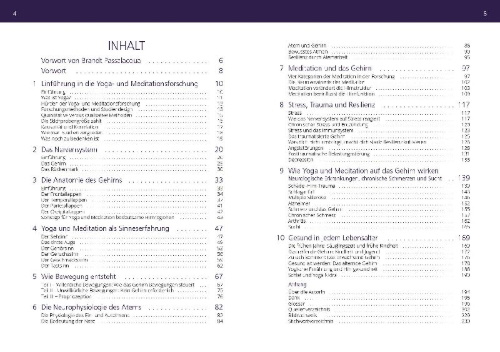 Buchcover und Innenansicht für das Buch: The Neuroscience of Yoga and Meditation