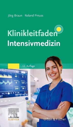 Buchcover und Innenansicht für das Buch: Klinikleitfaden Intensivmedizin