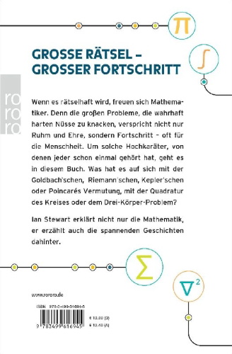 Buchcover und Innenansicht für das Buch: Die letzten Rätsel der Mathematik
