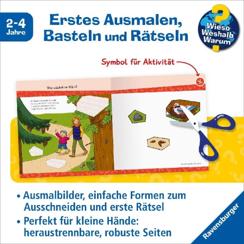 Buchcover und Innenansicht für das Buch: Wieso? Weshalb? Warum? junior AKTIV: Unsere Natur