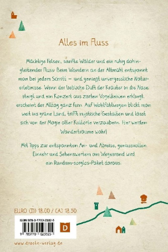 Buchcover und Innenansicht für das Buch: Altmühltal. Wandern für die Seele