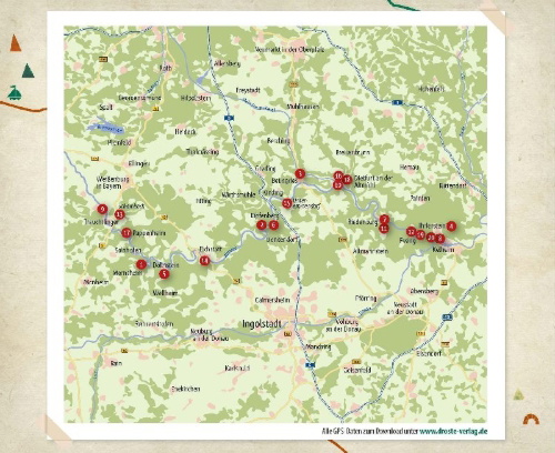 Buchcover und Innenansicht für das Buch: Altmühltal. Wandern für die Seele