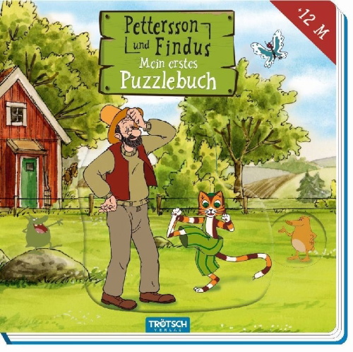 Buchcover und Innenansicht für das Buch: Mein erstes Puzzlebuch "Pettersson und Findus"