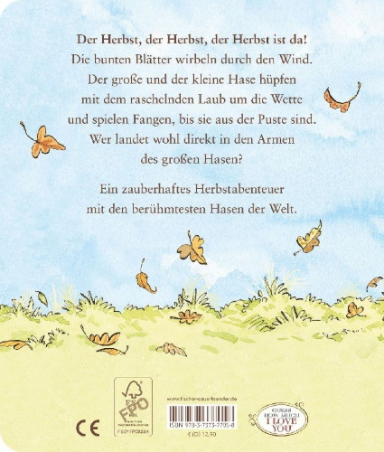 Buchcover und Innenansicht für das Buch: Little Nutbrown Hare in Autumn