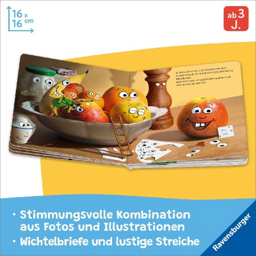 Buchcover und Innenansicht für das Buch: Ein Wichtel wohnt bei uns