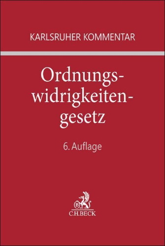Buchcover und Innenansicht für das Buch: Karlsruher Kommentar zum Gesetz über Ordnungswidrigkeiten. OWiG