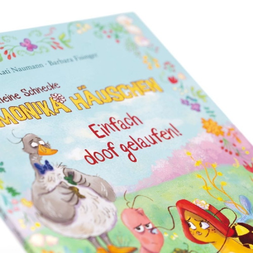 Buchcover und Innenansicht für das Buch: Die kleine Schnecke Monika Häuschen: Einfach doof gelaufen!