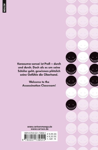 Buchcover und Innenansicht für das Buch: Ansatsu Kyoushitsu