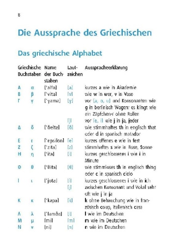 Buchcover und Innenansicht für das Buch: Langenscheidt Universal-Wörterbuch Griechisch