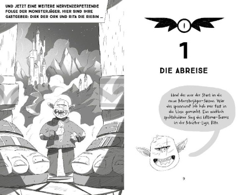 Buchcover und Innenansicht für das Buch: Dungeon Runners - Level 2: Sky Battles