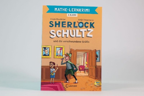 Buchcover und Innenansicht für das Buch: Mathe-Lernkrimi - Sherlock Schultz und die verschwundene Gräfin