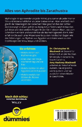Buchcover und Innenansicht für das Buch: Mythologie für Dummies