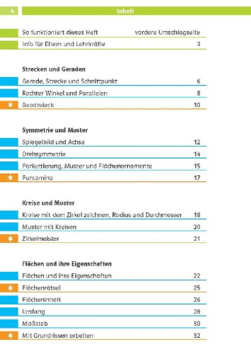 Buchcover und Innenansicht für das Buch: Klett Die Mathe-Helden: Geometrie 3./4. Klasse