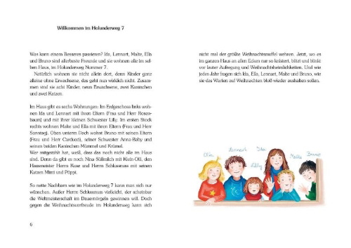 Buchcover und Innenansicht für das Buch: Holunderweg: Advent im Holunderweg