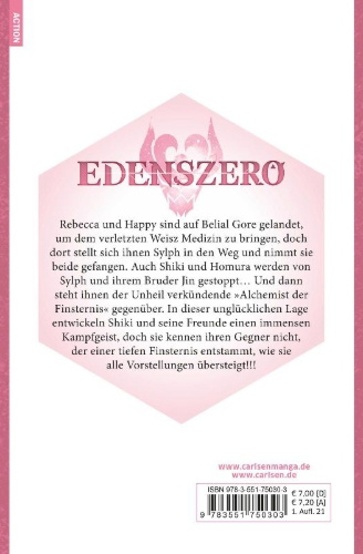 Buchcover und Innenansicht für das Buch: Edens Zero