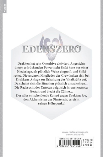 Buchcover und Innenansicht für das Buch: Edens Zero