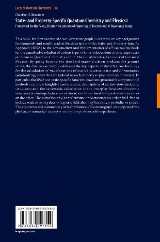 Buchcover und Innenansicht für das Buch: State- and Property-Specific Quantum Chemistry and Physics I