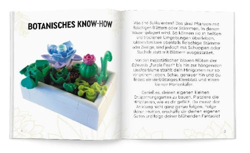 Buchcover und Innenansicht für das Buch: LEGO® Botanical Collection - Kakteen