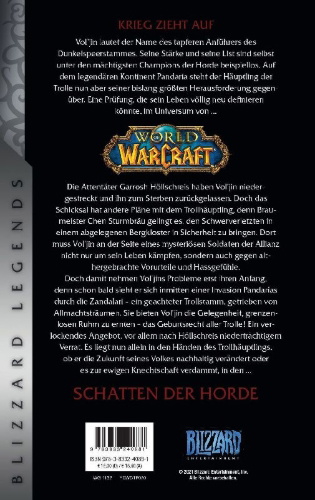 Buchcover und Innenansicht für das Buch: World of Warcraft: Vol'jin - Shadow of the Horde