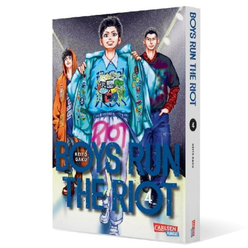 Buchcover und Innenansicht für das Buch: Boys Run the Riot
