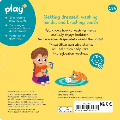 Buchcover und Innenansicht für das Buch: Play+ Me and My Day: Daily Care