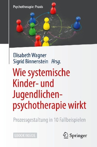 Buchcover und Innenansicht für das Buch: Wie systemische Kinder- und Jugendlichenpsychotherapie wirkt