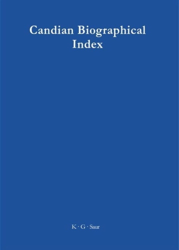 Buchcover und Innenansicht für das Buch: Canadian Biographical Index