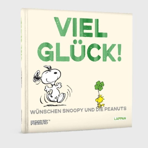 Buchcover und Innenansicht für das Buch: Peanuts Geschenkbuch: Viel Glück wünschen Snoopy und die Peanuts!