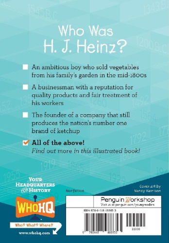 Buchcover und Innenansicht für das Buch: Who Was H. J. Heinz?