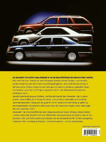 Buchcover und Innenansicht für das Buch: Mercedes-Benz W 124