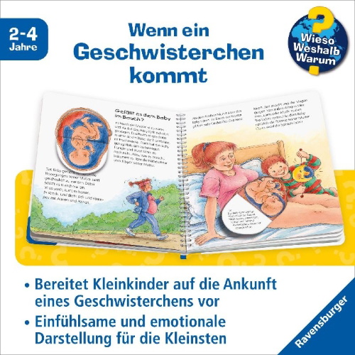 Buchcover und Innenansicht für das Buch: Wieso? Weshalb? Warum? junior, Band 12: Unser Baby