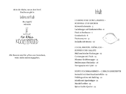 Buchcover und Innenansicht für das Buch: Für Fisch Verliebte