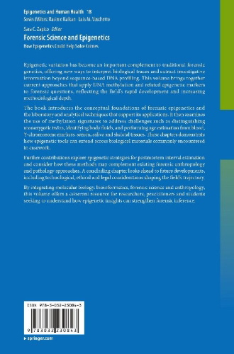 Buchcover und Innenansicht für das Buch: Forensic Science and Epigenetics