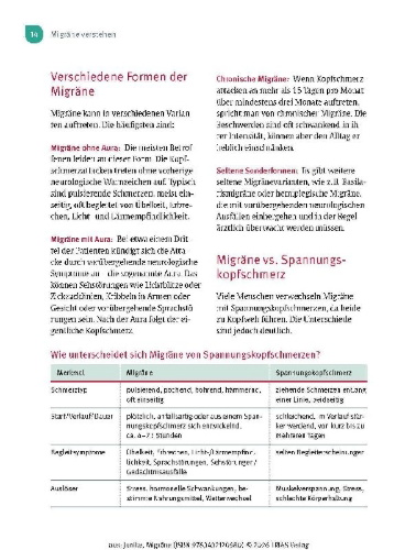 Buchcover und Innenansicht für das Buch: Naturheilpraxis Migräne