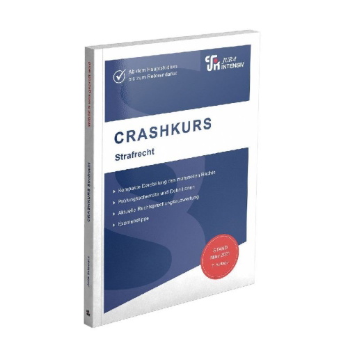 Buchcover und Innenansicht für das Buch: CRASHKURS Strafrecht