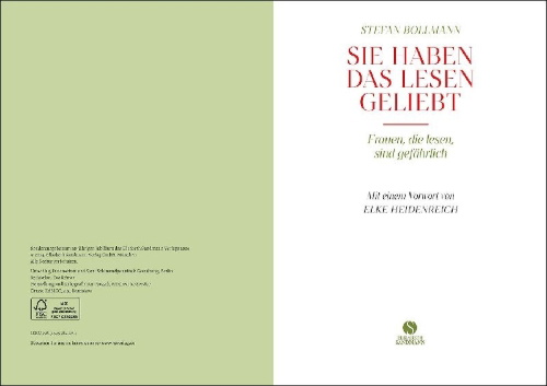 Buchcover und Innenansicht für das Buch: Sie haben das Lesen geliebt