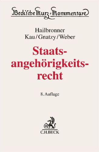 Buchcover und Innenansicht für das Buch: Staatsangehörigkeitsrecht