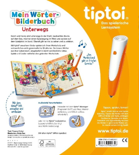 Buchcover und Innenansicht für das Buch: tiptoi® Mein Wörter-Bilderbuch Unterwegs