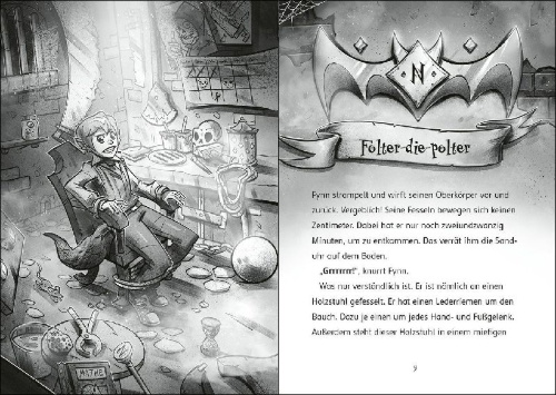 Buchcover und Innenansicht für das Buch: Nightmore - Das gruseligste Internat der Welt (Band 2) - Zombie gesucht