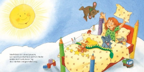 Buchcover und Innenansicht für das Buch: Meine liebsten Kindergebete für jeden Tag