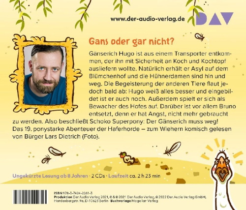Buchcover und Innenansicht für das Buch: Die Haferhorde 19: Gans schön gefährlich!