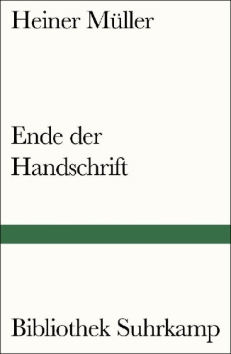 Buchcover und Innenansicht für das Buch: Ende der Handschrift