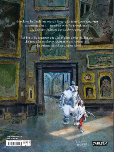 Buchcover und Innenansicht für das Buch: Der goldene Kompass - Die Graphic Novel zu His Dark Materials 1